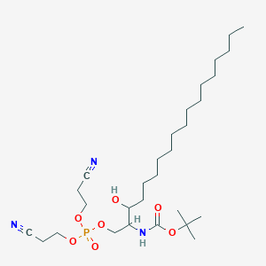 tert-butyl N-[1-[bis(2-cyanoethoxy)phosphoryloxy]-3-hydroxyoctadecan-2-yl]carbamate