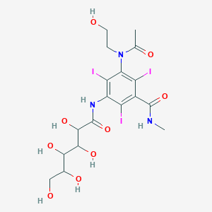 molecular formula C18H24I3N3O9 B12294161 3-[Acetyl(2-hydroxyethyl)amino]-2,4,6-triiodo-N-methyl-5-[(2,3,4,5,6-pentahydroxyhexanoyl)amino]benzamide 