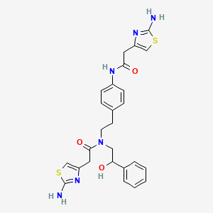 2-(2-amino-1,3-thiazol-4-yl)-N-[4-[2-[[2-(2-amino-1,3-thiazol-4-yl)acetyl]-(2-hydroxy-2-phenylethyl)amino]ethyl]phenyl]acetamide