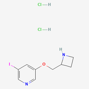 3-(azetidin-2-ylmethoxy)-5-iodopyridine;dihydrochloride