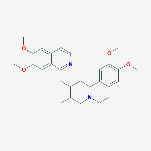 molecular formula C29H36N2O4 B12294202 2-[(6,7-dimethoxyisoquinolin-1-yl)methyl]-3-ethyl-9,10-dimethoxy-2,3,4,6,7,11b-hexahydro-1H-benzo[a]quinolizine 