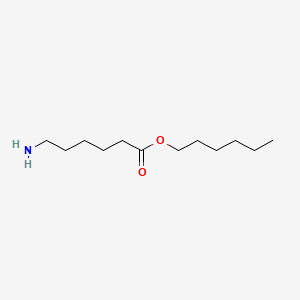 molecular formula C12H25NO2 B1229421 epsilon-Aminocaproic acid hexyl ester CAS No. 372-52-1