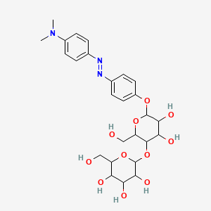 2-[6-[4-[[4-(Dimethylamino)phenyl]diazenyl]phenoxy]-4,5-dihydroxy-2-(hydroxymethyl)oxan-3-yl]oxy-6-(hydroxymethyl)oxane-3,4,5-triol