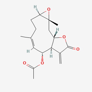 [(1S,3R,5R,8Z,10R,11R)-3,8-dimethyl-12-methylidene-13-oxo-4,14-dioxatricyclo[9.3.0.03,5]tetradec-8-en-10-yl] acetate