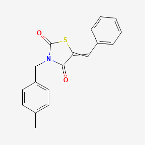 molecular formula C18H15NO2S B1229431 5-Benzylidene-3-(4-methyl-benzyl)-thiazolidine-2,4-dione 