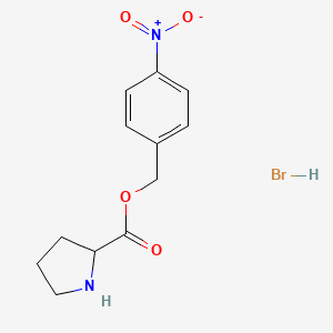 (4-Nitrophenyl)methyl pyrrolidine-2-carboxylate;hydrobromide