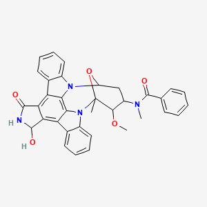 N-(18-hydroxy-3-methoxy-2-methyl-16-oxo-29-oxa-1,7,17-triazaoctacyclo[12.12.2.12,6.07,28.08,13.015,19.020,27.021,26]nonacosa-8,10,12,14,19,21,23,25,27-nonaen-4-yl)-N-methylbenzamide