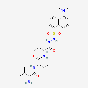 2-amino-N-[1-[[1-[2-[5-(dimethylamino)naphthalen-1-yl]sulfonylhydrazinyl]-3-methyl-1-oxobutan-2-yl]amino]-3-methyl-1-oxobutan-2-yl]-3-methylbutanamide