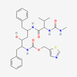 1,3-thiazol-5-ylmethyl N-[3-hydroxy-5-[[3-methyl-2-(methylcarbamoylamino)butanoyl]amino]-1,6-diphenylhexan-2-yl]carbamate