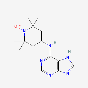 molecular formula C14H21N6O B1229444 N(6)-(2,2,6,6-Tetramethyl-1-oxypiperidin-4-yl)adenine CAS No. 61468-65-3