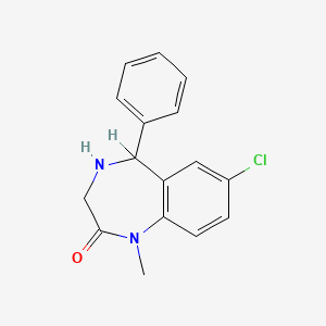 molecular formula C16H15ClN2O B1229445 7-chloro-1-methyl-5-phenyl-4,5-dihydro-3H-1,4-benzodiazepin-2-one CAS No. 2619-57-0