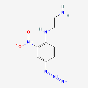 molecular formula C8H10N6O2 B1229451 N-(4-Azido-2-nitrophenyl)-1,2-diaminoethane CAS No. 64309-07-5