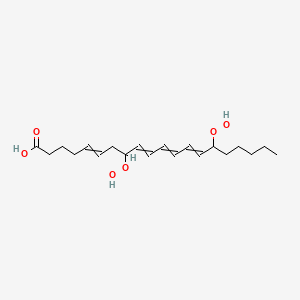 molecular formula C20H32O6 B1229454 8,15-Dihydroperoxyicosa-5,9,11,13-tetraenoic acid 