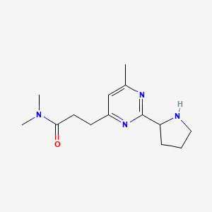 N,N-dimethyl-3-(6-methyl-2-(pyrrolidin-2-yl)pyrimidin-4-yl)propanamide