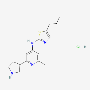 N-(2-methyl-6-(pyrrolidin-3-yl)pyridin-4-yl)-5-propylthiazol-2-amine hydrochloride