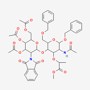 N-Acetyl-1,6-bis-O-(phenylMethyl)-4-O-[3,4,6-tri-O-acetyl-2-deoxy-2-(1,3-dihydro-1,3-dioxo-2H-isoindol-2-yl)-beta-D-gl