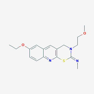 molecular formula C17H21N3O2S B1229479 7-ethoxy-3-(2-methoxyethyl)-N-methyl-4H-[1,3]thiazino[6,5-b]quinolin-2-imine 