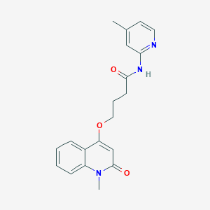 4-[(1-methyl-2-oxo-4-quinolinyl)oxy]-N-(4-methyl-2-pyridinyl)butanamide
