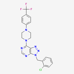 3-[(2-Chlorophenyl)methyl]-7-[4-[4-(trifluoromethyl)phenyl]-1-piperazinyl]triazolo[4,5-d]pyrimidine