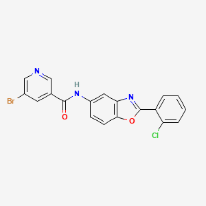 5-bromo-N-[2-(2-chlorophenyl)-1,3-benzoxazol-5-yl]-3-pyridinecarboxamide