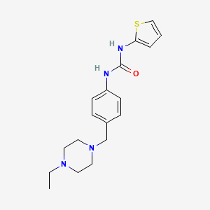 molecular formula C18H24N4OS B1229489 1-[4-[(4-Ethyl-1-piperazinyl)methyl]phenyl]-3-thiophen-2-ylurea 