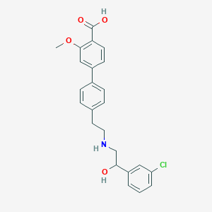 4-[4-[2-[[2-(3-Chlorophenyl)-2-hydroxyethyl]amino]ethyl]phenyl]-2-methoxybenzoic acid