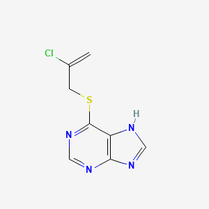 molecular formula C8H7ClN4S B1229493 6-(2-氯丙烯硫基)嘌呤 CAS No. 6969-17-1