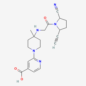 2-[4-[[2-(2-Cyano-5-ethynylpyrrolidin-1-yl)-2-oxoethyl]amino]-4-methylpiperidin-1-yl]pyridine-4-carboxylic acid