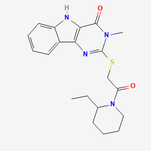2-[[2-(2-ethyl-1-piperidinyl)-2-oxoethyl]thio]-3-methyl-5H-pyrimido[5,4-b]indol-4-one