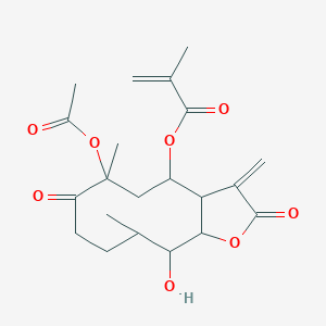 (6-Acetyloxy-11-hydroxy-6,10-dimethyl-3-methylidene-2,7-dioxo-3a,4,5,8,9,10,11,11a-octahydrocyclodeca[b]furan-4-yl) 2-methylprop-2-enoate