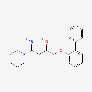 molecular formula C21H26N2O2 B1229497 1-(Biphenyl-2-yloxy)-4-imino-4-piperidin-1-yl-butan-2-ol 