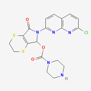 [6-(7-chloro-1,8-naphthyridin-2-yl)-5-oxo-3,7-dihydro-2H-[1,4]dithiino[2,3-c]pyrrol-7-yl] piperazine-1-carboxylate