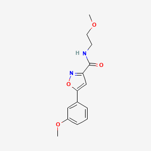 N-(2-methoxyethyl)-5-(3-methoxyphenyl)-3-isoxazolecarboxamide