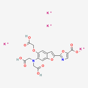 tetrapotassium;2-[6-[bis(carboxymethyl)amino]-5-(carboxymethoxy)-1-benzofuran-2-yl]-1,3-oxazole-5-carboxylate