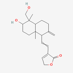 4-[2-[6-hydroxy-5-(hydroxymethyl)-5,8a-dimethyl-2-methylidene-3,4,4a,6,7,8-hexahydro-1H-naphthalen-1-yl]ethenyl]-2H-furan-5-one