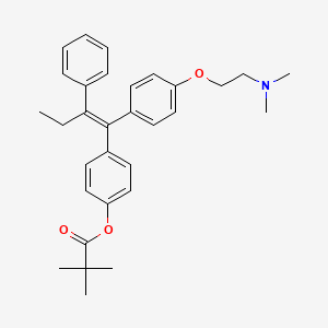 [4-[(E)-1-[4-[2-(dimethylamino)ethoxy]phenyl]-2-phenylbut-1-enyl]phenyl] 2,2-dimethylpropanoate