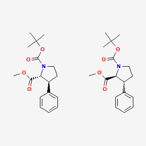 Rel-1-(tert-butyl) 2-methyl (2R,3S)-3-phenylpyrrolidine-1,2-dicarboxylate