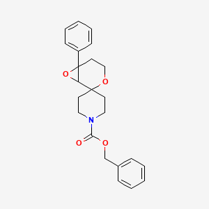 Benzyl 6-phenyl-3,7-dioxaspiro[bicyclo[4.1.0]heptane-2,4'-piperidine]-1'-carboxylate