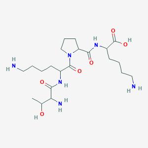 molecular formula C21H40N6O6 B12295347 H-DL-xiThr-DL-Lys-DL-Pro-DL-Lys-OH 