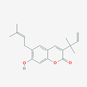 molecular formula C19H22O3 B12295361 Gravelliferone CAS No. 21316-80-3