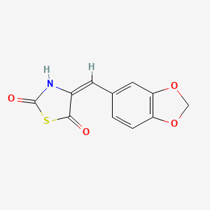 molecular formula C11H7NO4S B12295376 4-(Benzo[d][1,3]dioxol-5-ylmethylene)thiazolidine-2,5-dione 