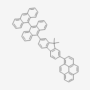 molecular formula C59H38 B12295385 1-(7-(9,9'-Bianthracen-10-yl)-9,9-dimethyl-9h-fluoren-2-yl)pyrene 