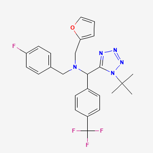 1-(1-tert-butyl-5-tetrazolyl)-N-[(4-fluorophenyl)methyl]-N-(2-furanylmethyl)-1-[4-(trifluoromethyl)phenyl]methanamine