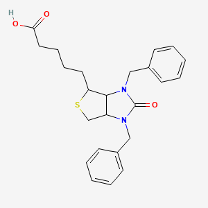 molecular formula C24H28N2O3S B12295438 (3aS,4S,6aR)-Hexahydro-2-oxo-1,3-bis(phenylmethyl)-1H-thieno[3,4-d]imidazole-4-pentanoic acid 