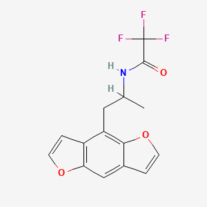 molecular formula C15H12F3NO3 B12295448 2,2,2-trifluoro-N-(1-furo[2,3-f][1]benzofuran-4-ylpropan-2-yl)acetamide 