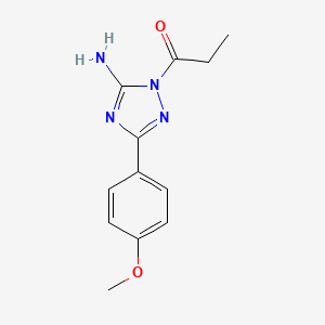 1-[5-Amino-3-(4-methoxyphenyl)-1,2,4-triazol-1-yl]-1-propanone