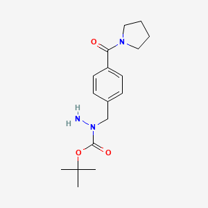 tert-Butyl 1-(4-(pyrrolidine-1-carbonyl)benzyl)hydrazinecarboxylate