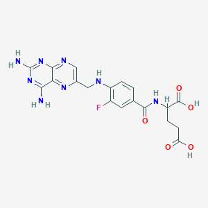 molecular formula C19H19FN8O5 B12295488 N-(4-{[(2,4-Diamino-6-pteridinyl)methyl]amino}-3-fluorobenzoyl)-L-glutamic acid 