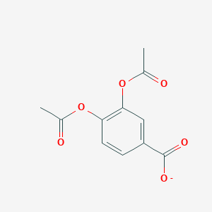 molecular formula C11H9O6- B1229550 3,4-Bis(acetyloxy)benzoate 