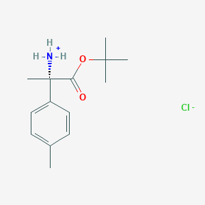 molecular formula C14H22ClNO2 B12295530 [(1S)-1-(4-methylphenyl)-1-tert-butoxycarbonyl-ethyl]azanium chloride 